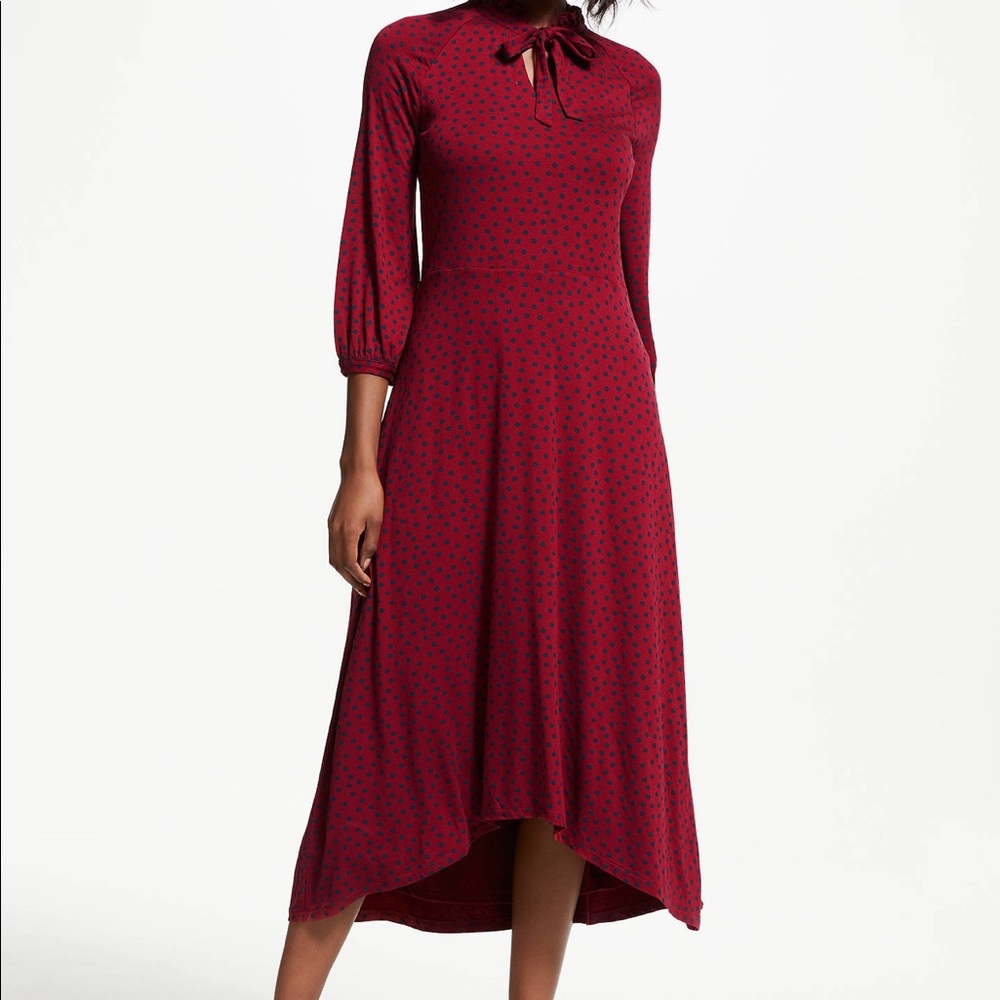 Boden Polka Dot Rosa Dress 10L NWT